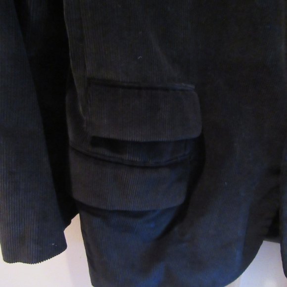 Custom Made David August 3 Button Black Corduroy Sport Coat - Picture 4 of 8